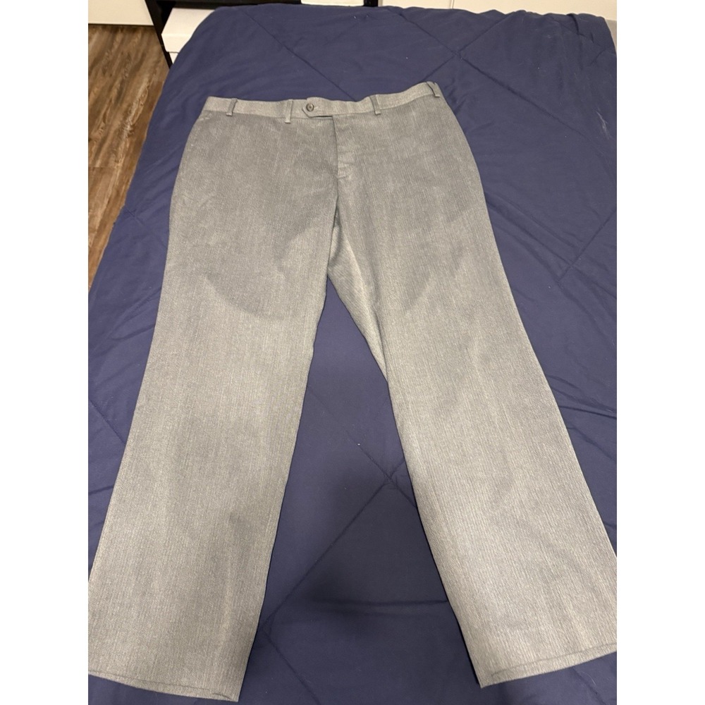 Ralph Ralph Lauren Mens Gray Dress Pants 36x29 Wool Stretch Flat Front‎ Trousers
